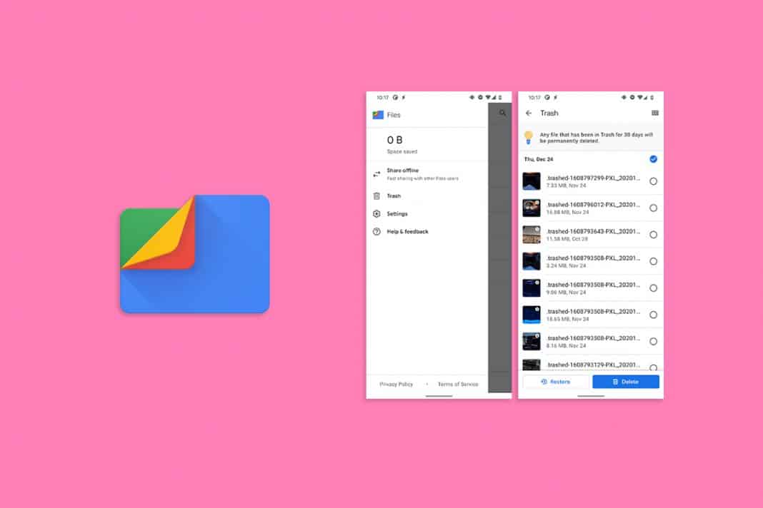 Android ficheiros da Google