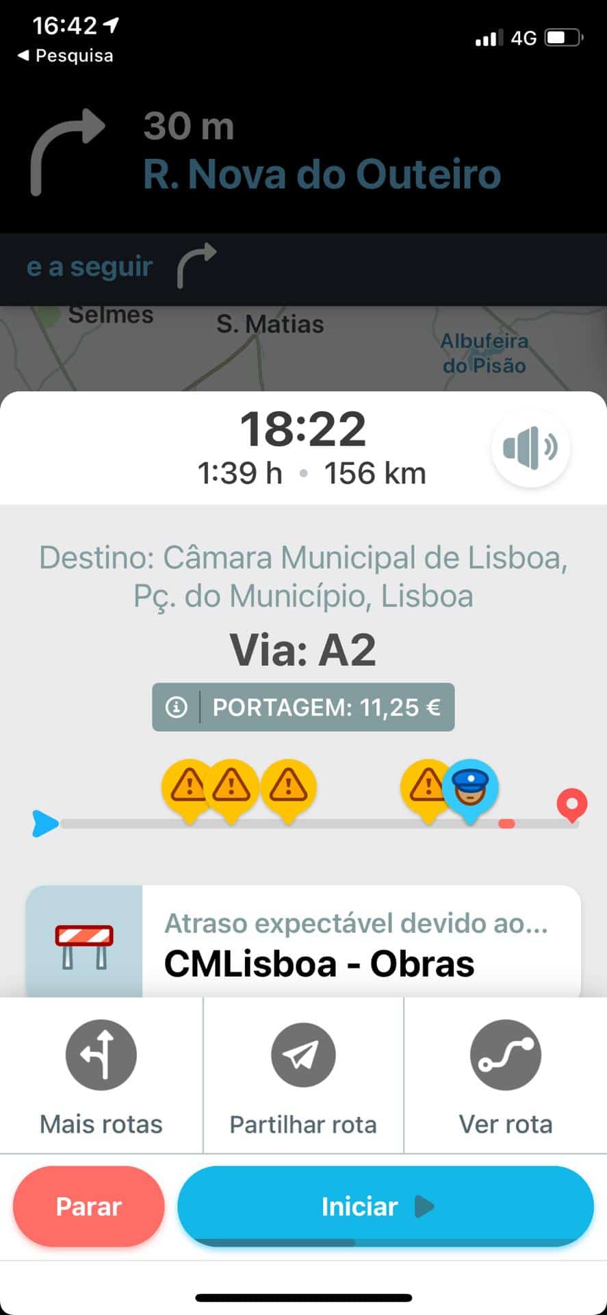 escolher entre o Waze ou Google Maps