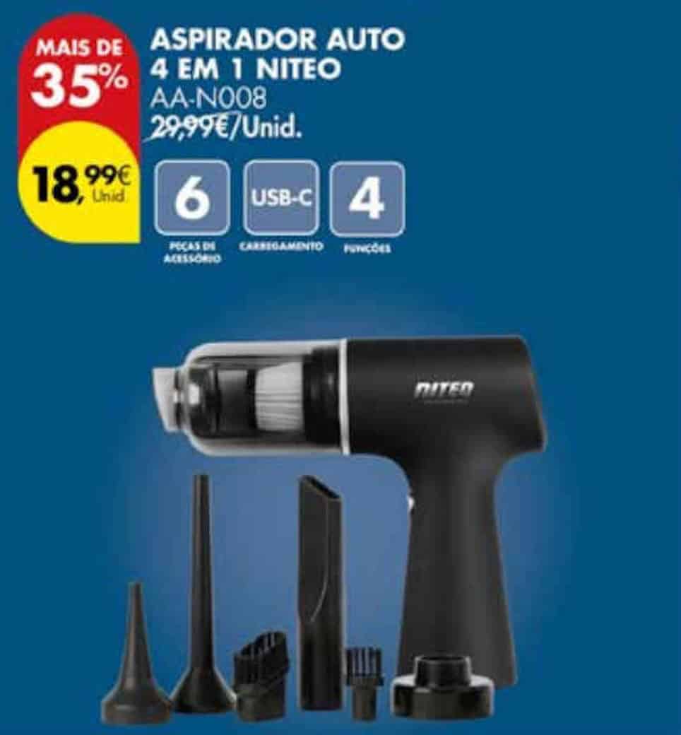 aspirador para carro 4 em 1 do pingo doce baixou de preço!